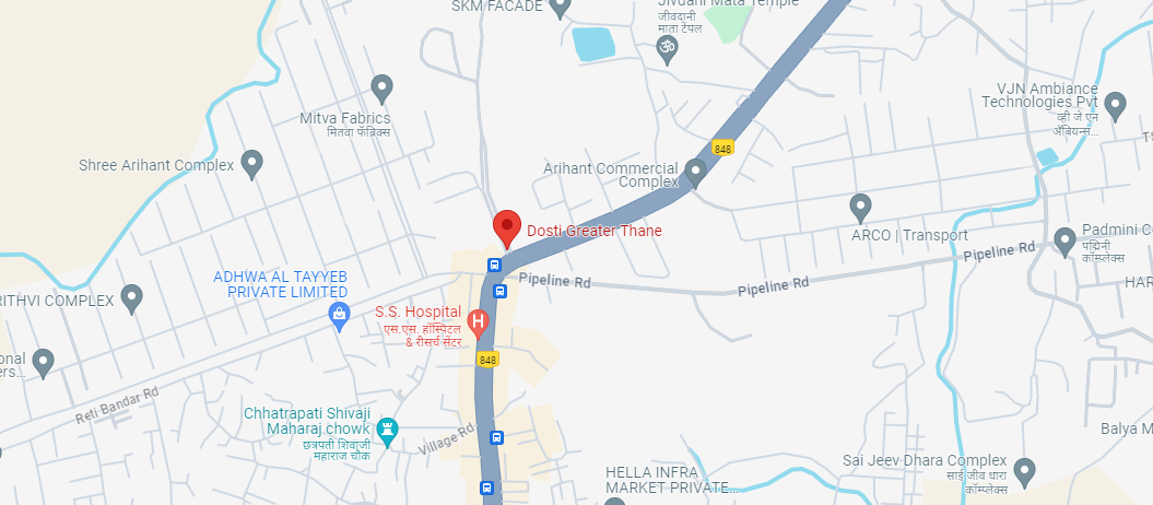 Dosti Greater Thane Location Map